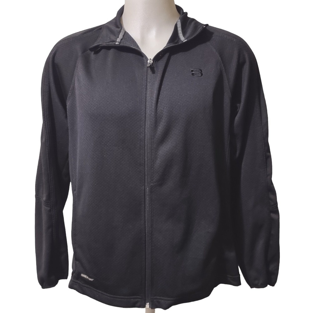 Layer 8 Jacket Medium Women M Athleisure Gorp Core Black Zip Up Qwick-Dry Sporty
